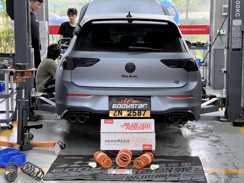 Aktueller Firmenfall über 2024 Volkswagen Golf 8 | EDDY Sport Tieferlegungsfedern Upgrade: Besseres Fahrverhalten & Sicherer