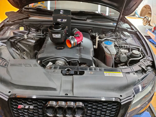 Aktueller Firmenfall über 2011 Audi A5 2.0T Upgrade EDDYSTAR Carbon Fiber Atomic Intake Kit ✨ Power Awakened