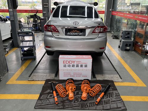 Aktueller Firmenfall über 2012 Toyota Corolla 1.6L upgraded with EDDY sport suspension kit, refreshed stance and high-speed performance