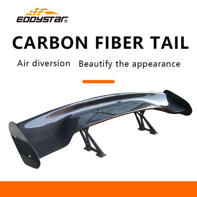 Qualität  3D-V Customizable Carbon Fiber Rear Spoiler High Tail Fin Matt Black Carbon Fiber Parts usine