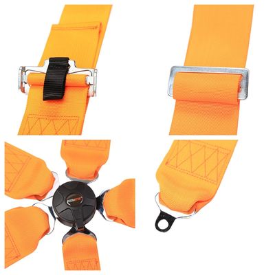 EDDYSTAR Nylon-Drift-Rennfahrzeug-Sicherheitsgurt Orange Farbe 5-Punkte-Sicherheitsgurt