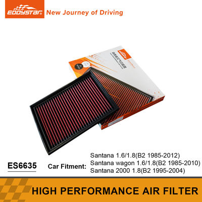 Kompakte Struktur Hochdurchflussluftfilter Verbessern Sie die Effizienz des Motors für 1.8 Santana