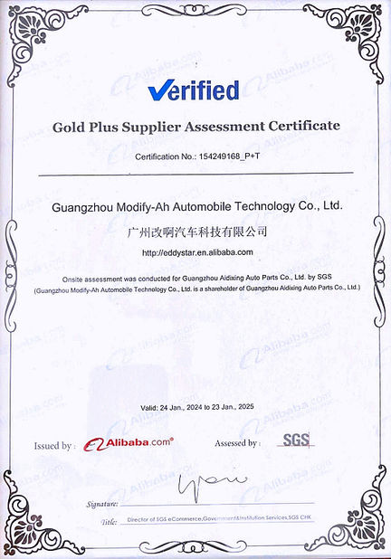 China GUANGZHOU MODIFY-AH AUTOMOBILE TECHNOLOGY CO., LTD zertifizierungen